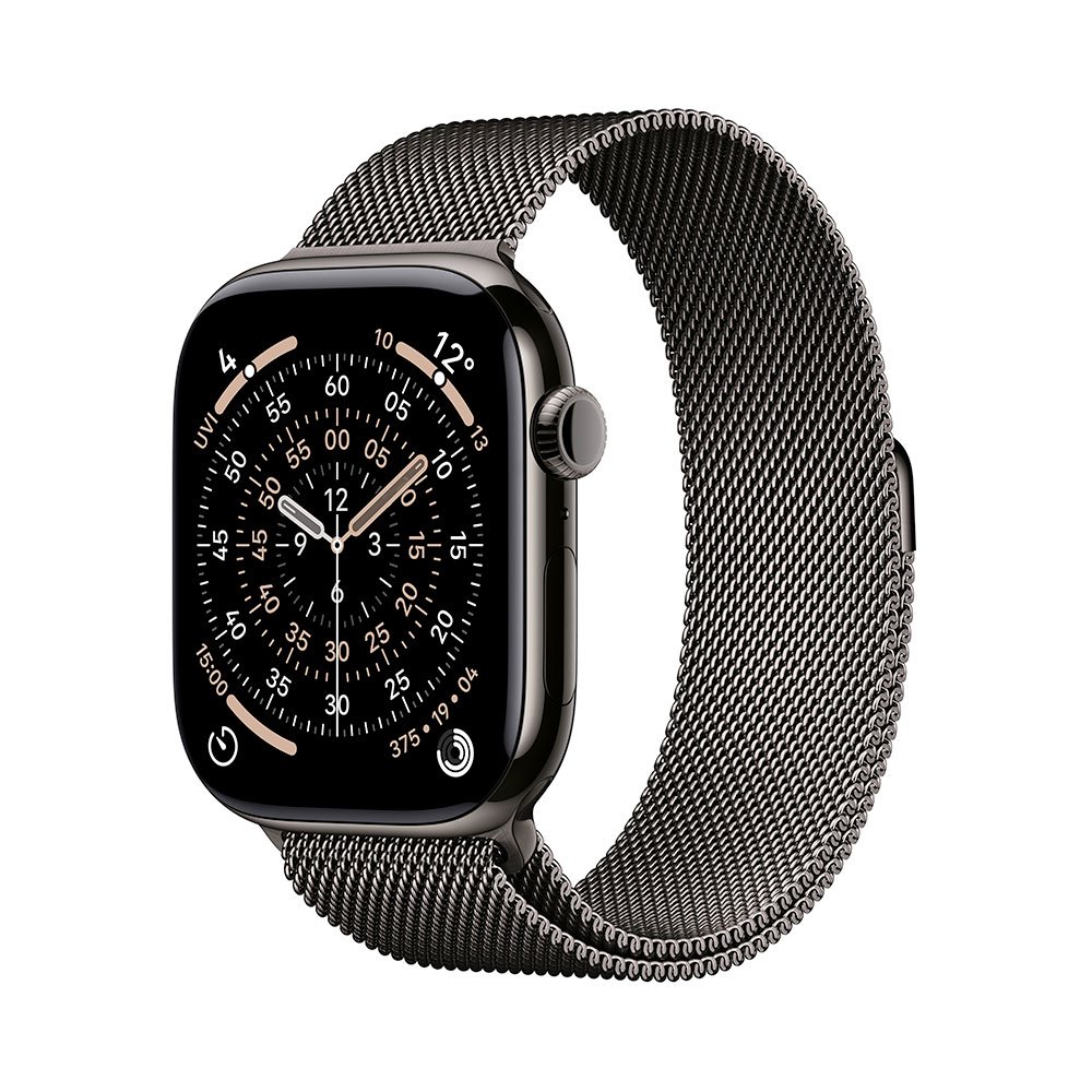 Apple Watch Series 11 GPS + Cellular 42mm Bridlicový sivý titán s bridlicovo sivým milánskym ťahom