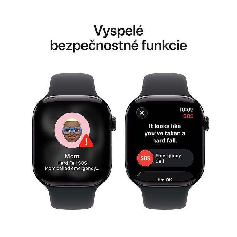 Apple Watch Series 11 GPS + Cellular 46mm Klavírny čierny hliník s čiernym športovým remienkom - S/M
