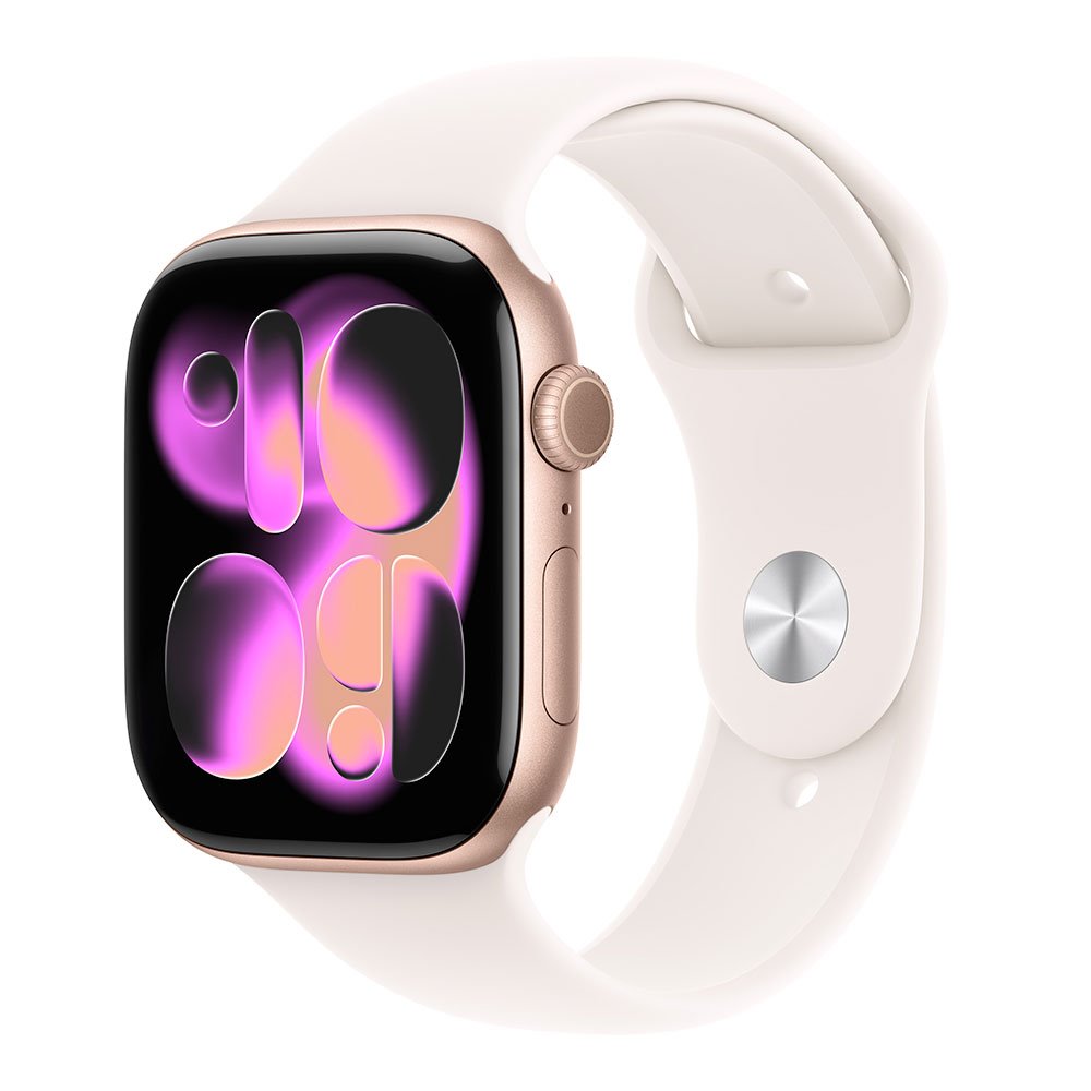 Apple Watch Series 11 GPS + Cellular 46mm Ružový zlatý hliník so svetlo ružovým športovým remienkom - S/M