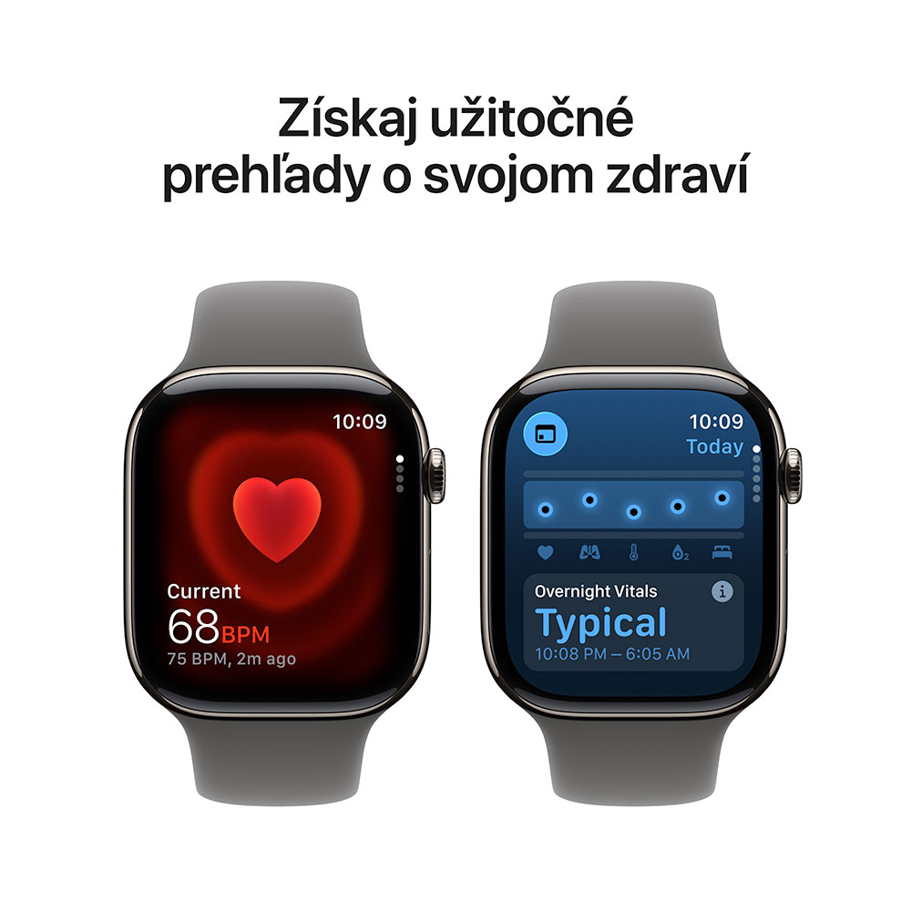 Apple Watch Series 11 GPS + Cellular 46mm Prírodný titán s kamenno sivým športovým remienkom - S/M