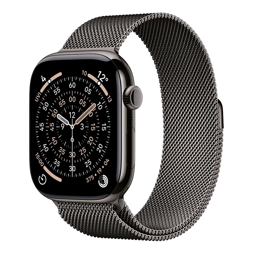 Apple Watch Series 11 GPS + Cellular 46mm Bridlicový sivý titán s bridlicovo sivým milánskym ťahom - M/L