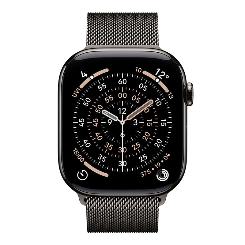 Apple Watch Series 11 GPS + Cellular 46mm Bridlicový sivý titán s bridlicovo sivým milánskym ťahom - M/L