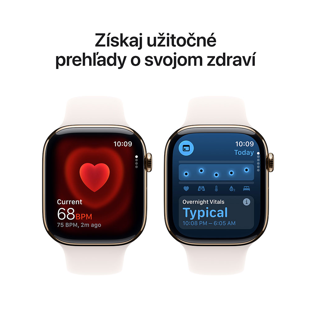 Apple Watch Series 11 GPS + Cellular 46mm Zlatý titán so svetlo ružovým športovým remienkom - M/L