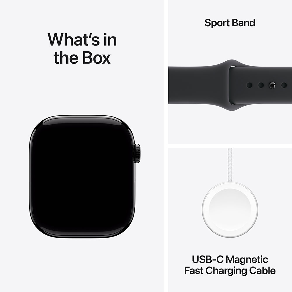 Apple Watch Series 11 GPS 42mm Klavírny čierny hliník s čiernym športovým remienkom - M/L