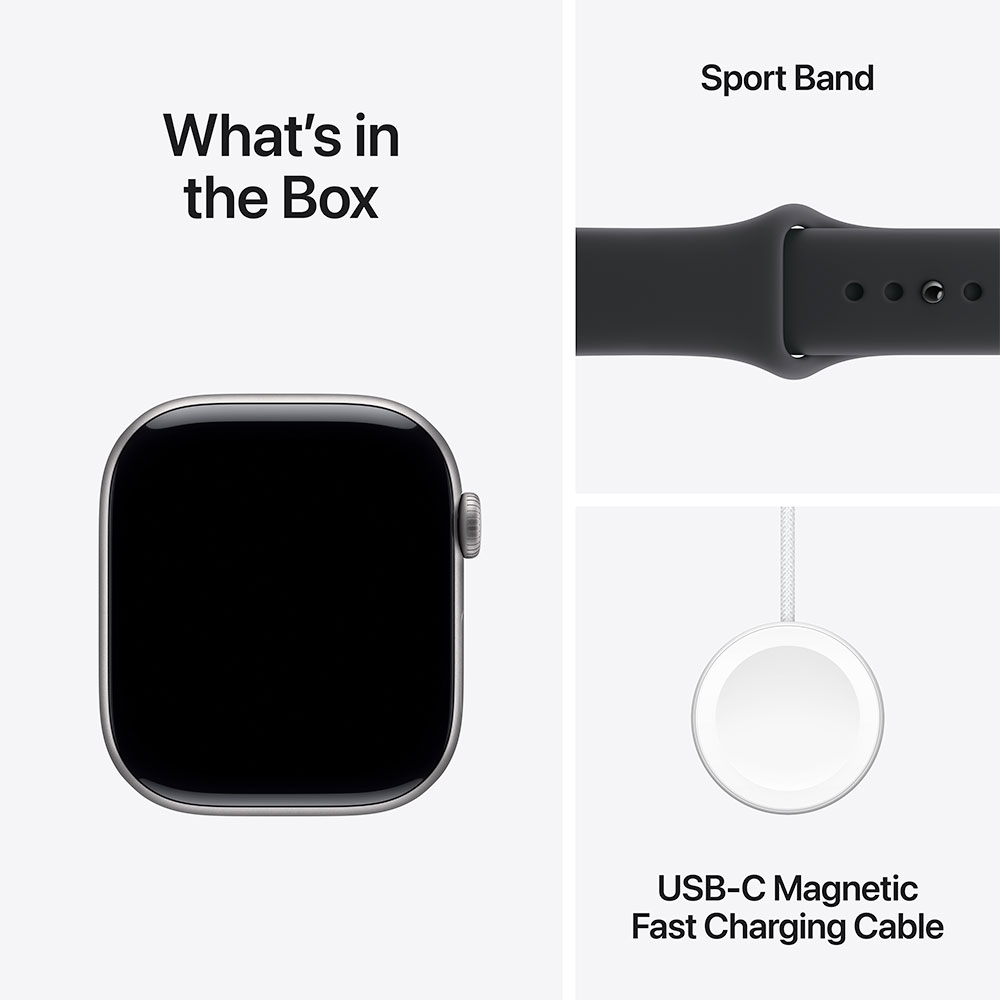 Apple Watch Series 11 GPS 42mm Kozmický sivý hliník s čiernym športovým remienkom - M/L