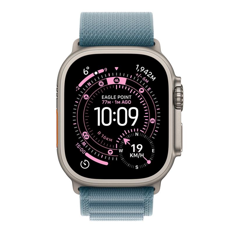 Apple Watch Ultra 3 GPS + Cellular 49mm Prírodný titán so svetlo modrým alpským ťahom - S