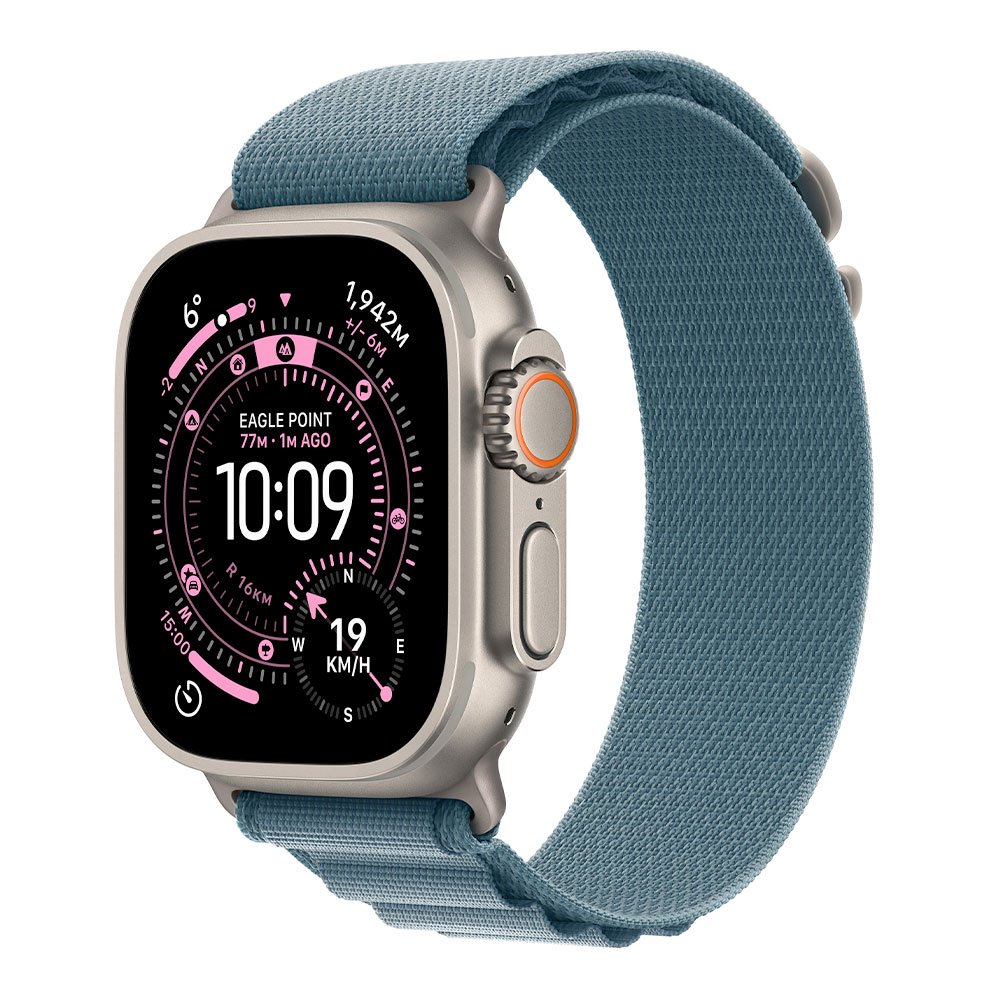 Apple Watch Ultra 3 GPS + Cellular 49mm Prírodný titán so svetlo modrým alpským ťahom - M