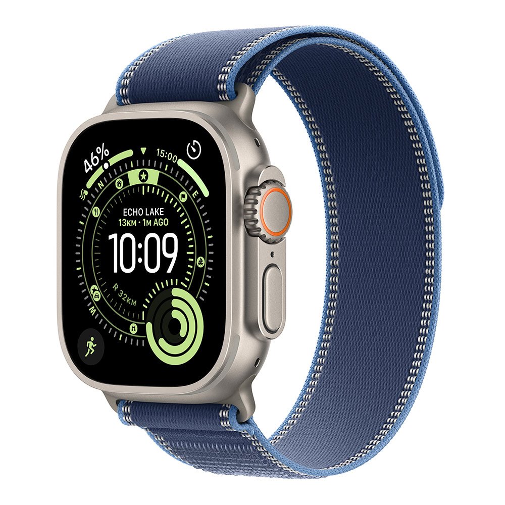 Apple Watch Ultra 3 GPS + Cellular 49mm Prírodný titán s modrým trailovým ťahom - S/M