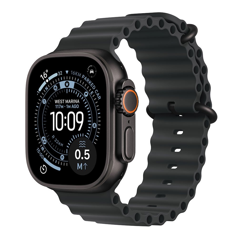 Apple Watch Ultra 3 GPS + Cellular 49mm Čierny titán s čierným oceánskym remienkom