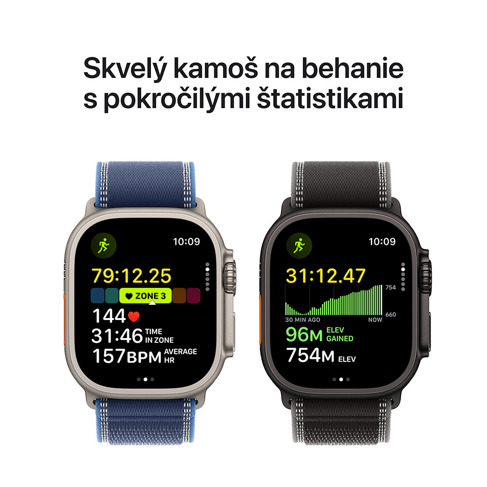 Apple Watch Ultra 3 GPS + Cellular 49mm Čierny titán s čiernym trailovým ťahom - S/M