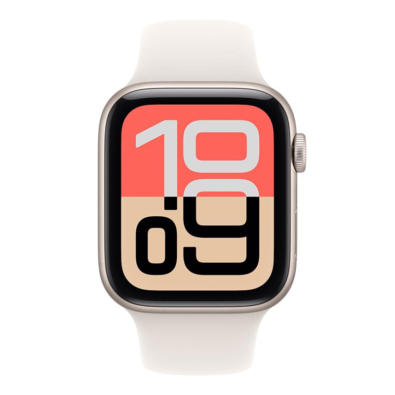 Apple Watch SE 3 GPS 44mm Hviezdny biely hliník s hviezdnym bielym športovým remienkom - S/M