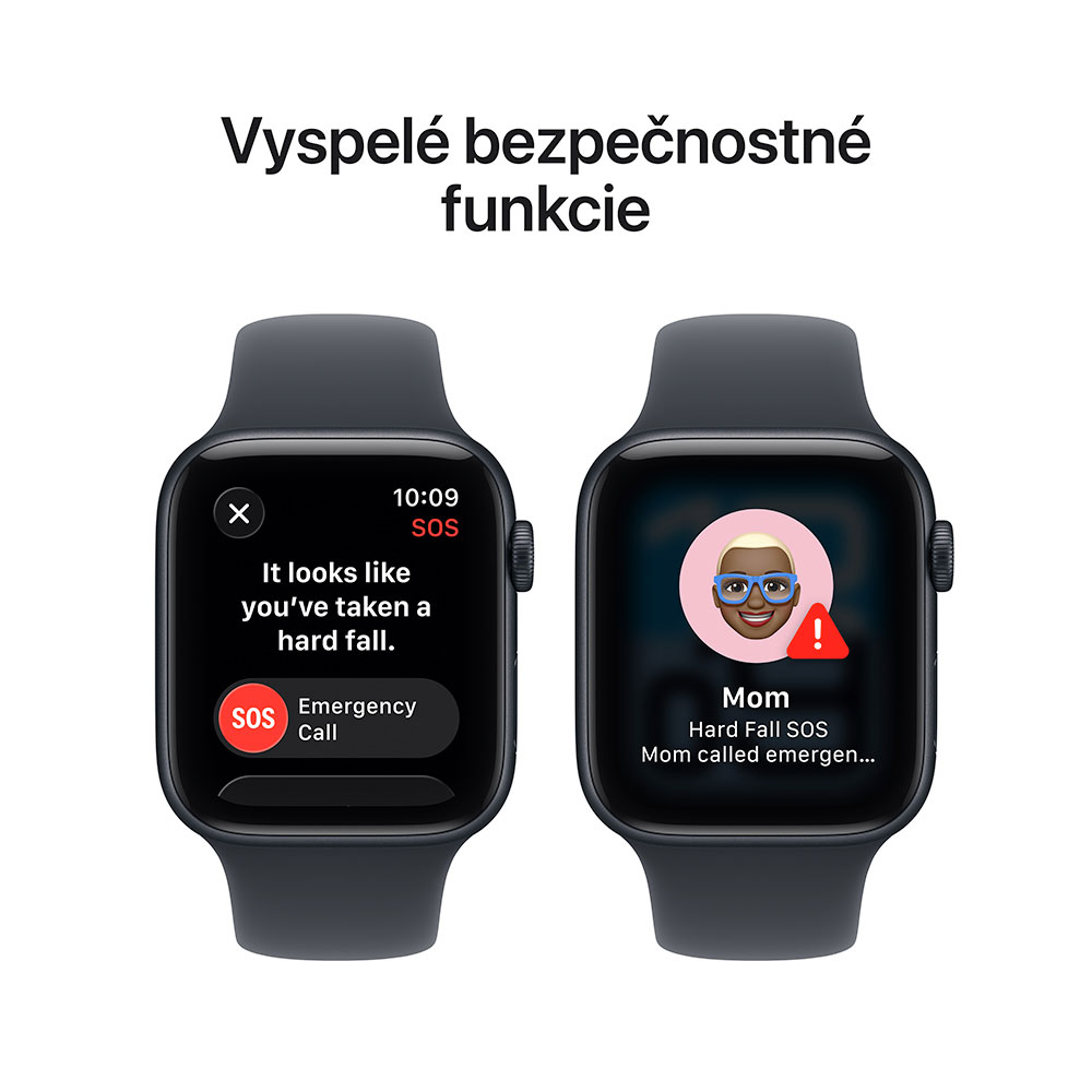 Apple Watch SE 3 GPS 44mm Polnočný hliník s polnočným športovým remienkom - M/L