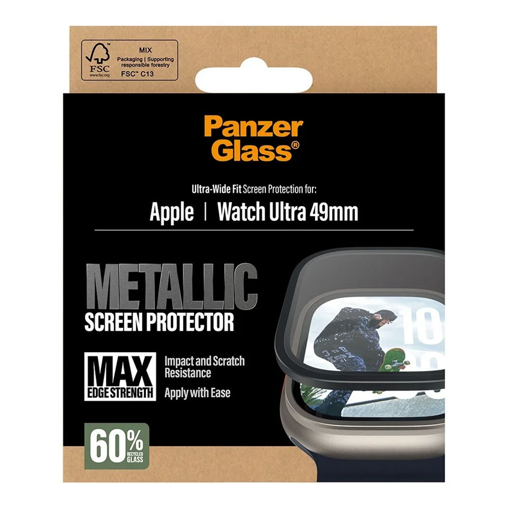 PanzerGlass ochranné sko Metallic pre Apple Watch Ultra 49mm - Black