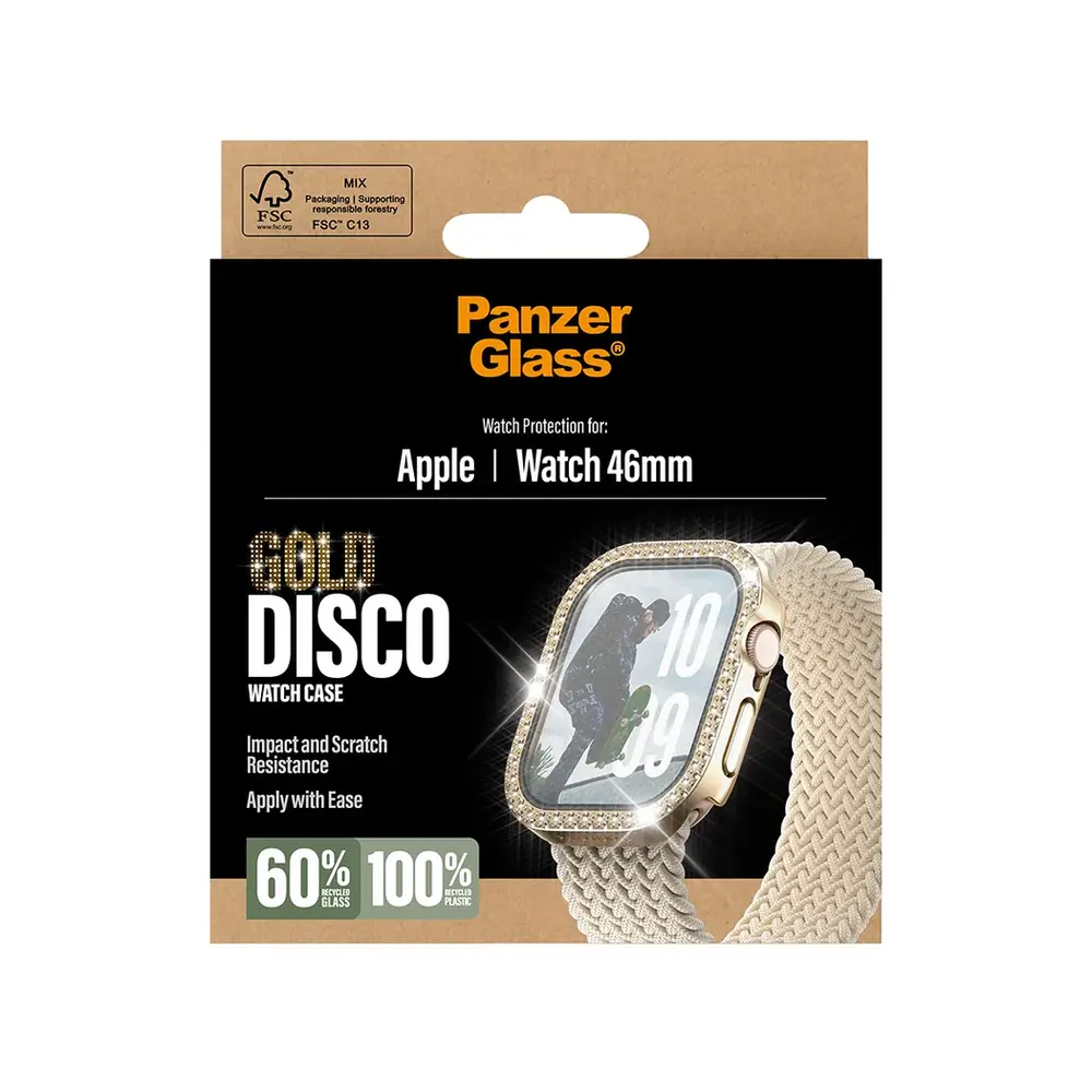 PanzerGlass ochranné sko Disco pre Apple Watch 10/11 46mm - Bing Gold