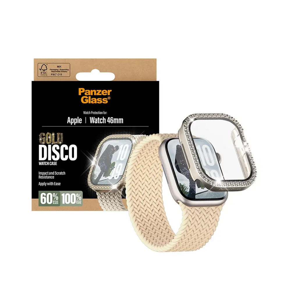 PanzerGlass ochranné sko Disco pre Apple Watch 10/11 46mm - Bing Gold