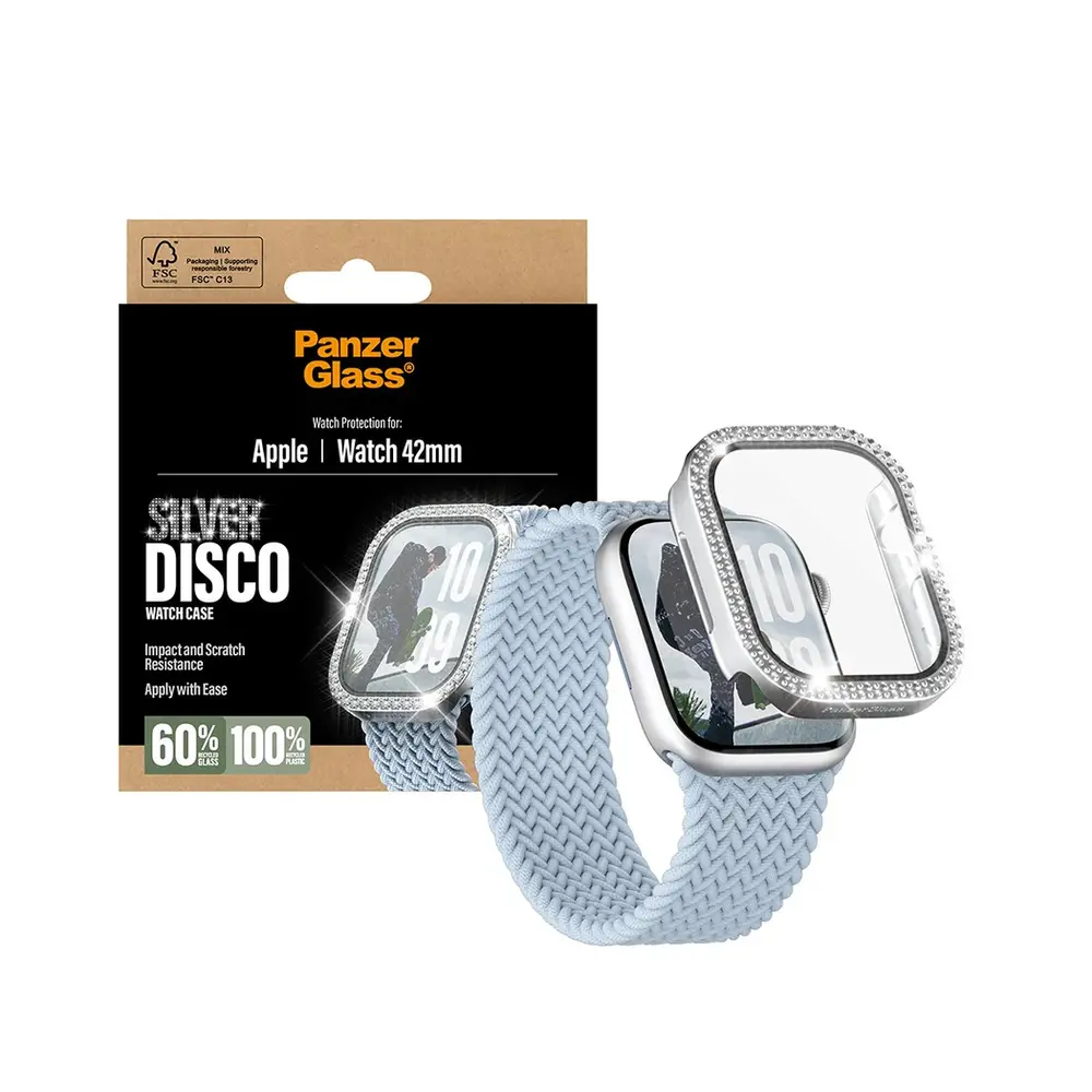 PanzerGlass ochranné sko Disco pre Apple Watch 10/11 42mm - Bing Silver