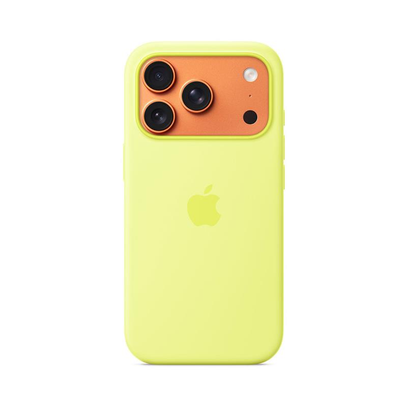 Apple iPhone 17 Pro Silicone Case with MagSafe – Neon Yellow