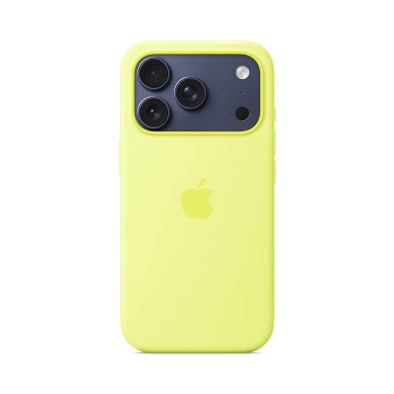 Apple iPhone 17 Pro Silicone Case with MagSafe – Neon Yellow