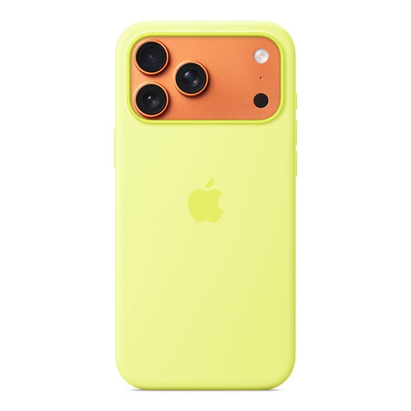 Apple iPhone 17 Pro Max Silicone Case with MagSafe – Neon Yellow