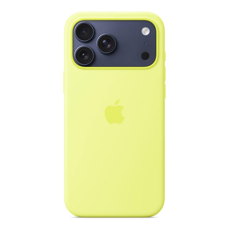 Apple iPhone 17 Pro Max Silicone Case with MagSafe – Neon Yellow