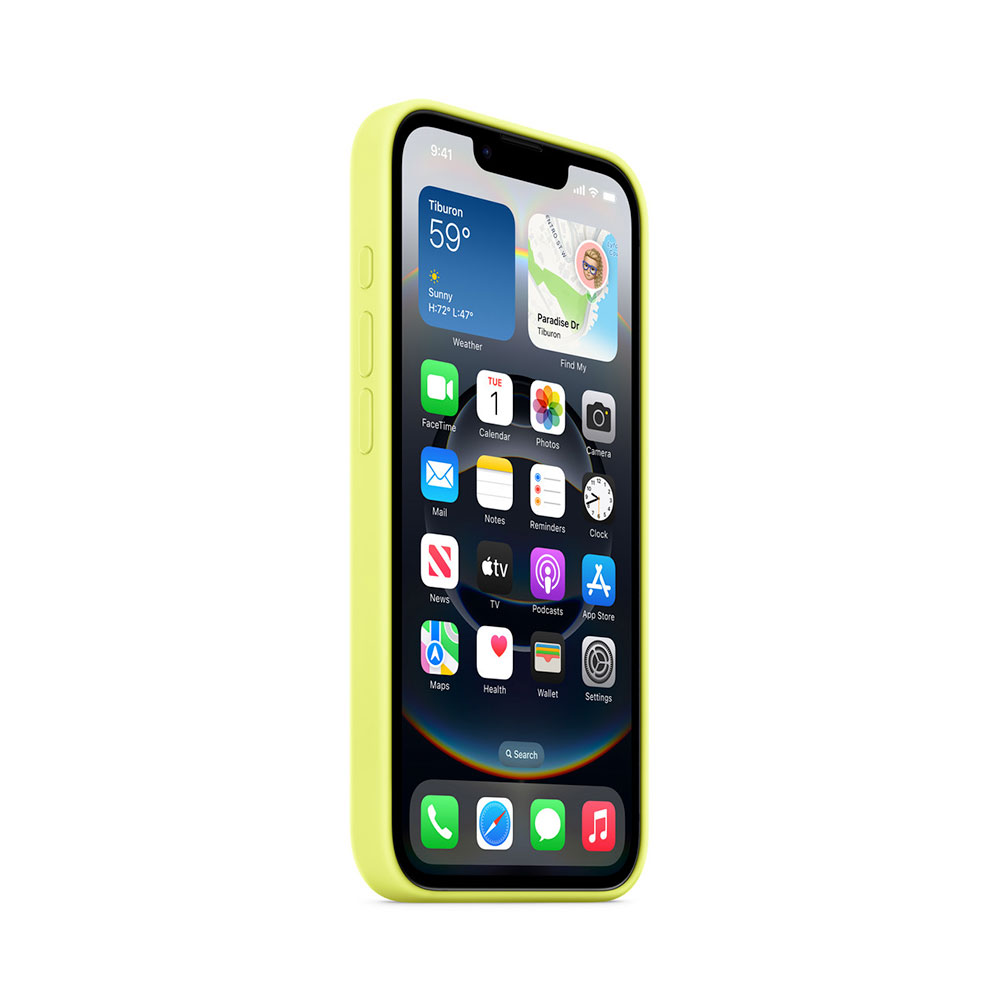 Apple iPhone 16e Silicone Case – Neon Yellow
