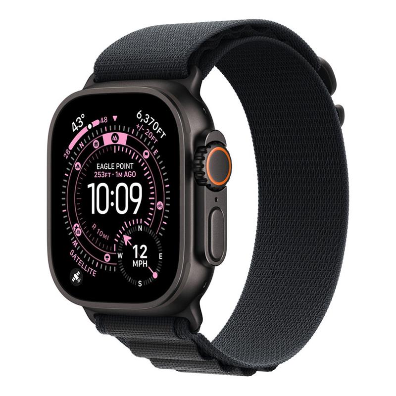 Apple Watch 49mm Black Alpine Loop - Small - Black Titanium Finish