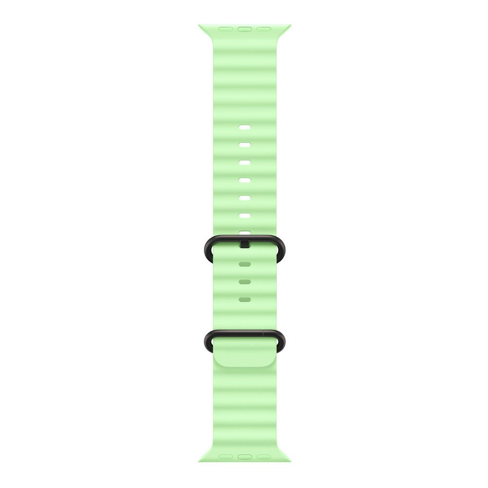 Apple Watch 49mm Neon Green Ocean Band - Black Titanium Finish