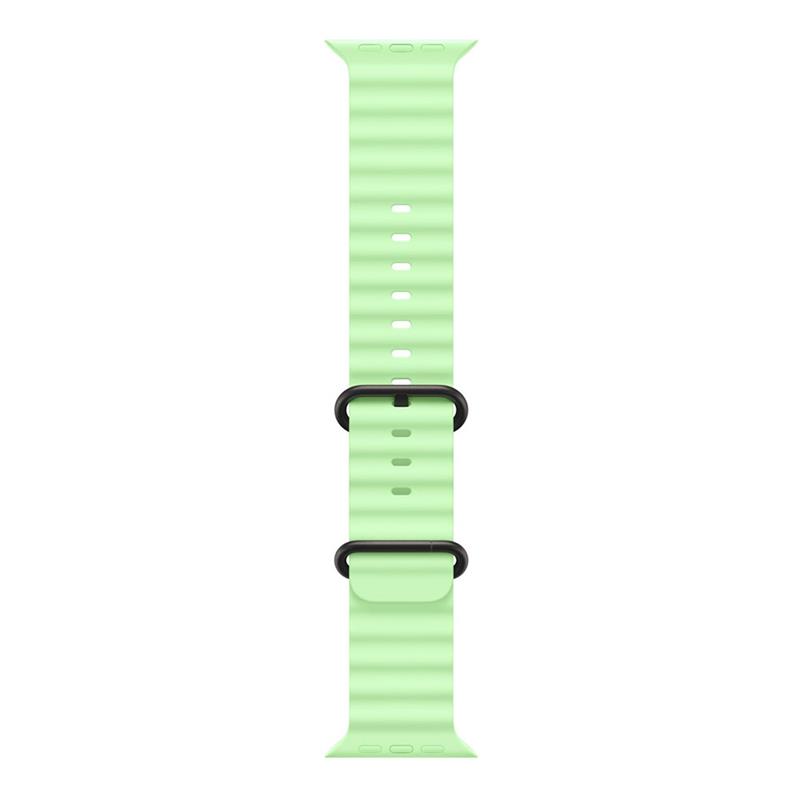 Apple Watch 49mm Neon Green Ocean Band - Black Titanium Finish