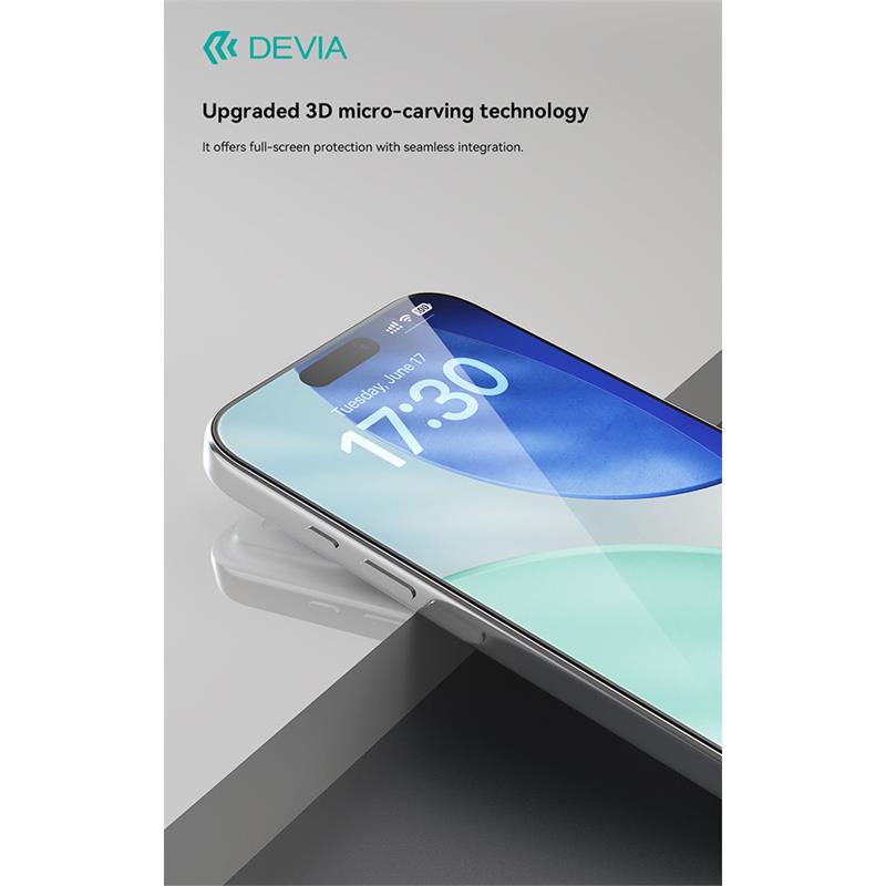 Devia ochranné sklo Star Series pro iPhone 17 - Black Frame