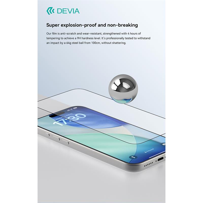 Devia ochranné sklo Star Series pro iPhone 17 - Black Frame