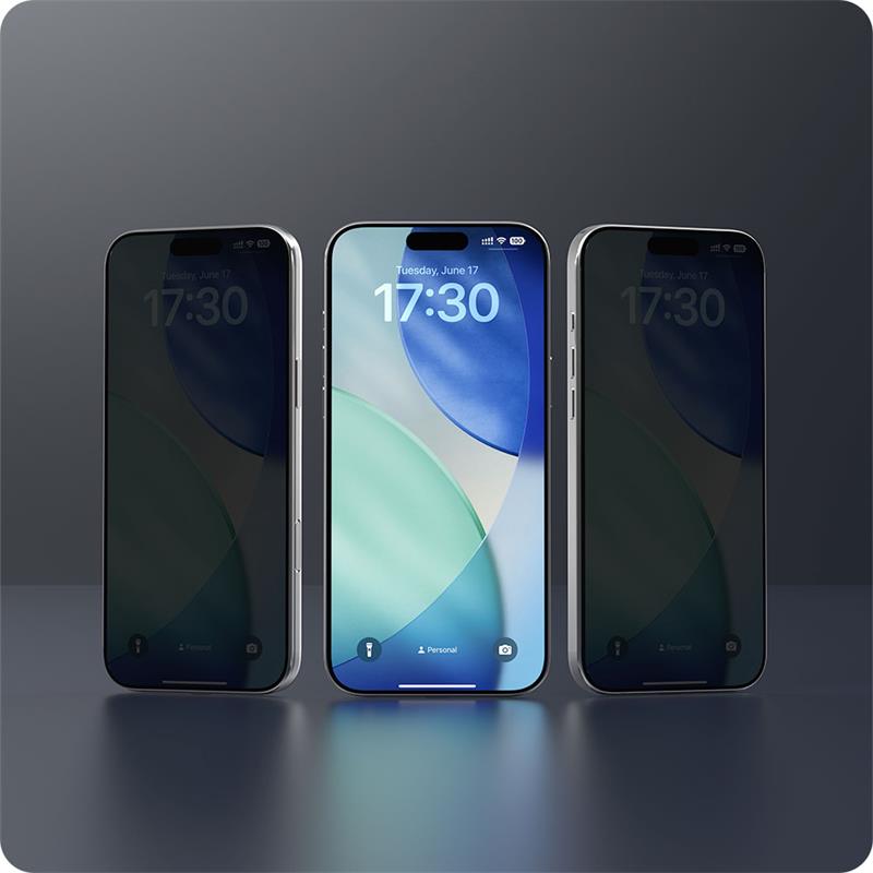 Devia ochranné sklo Van Series Privacy pre iPhone Air - Black Frame