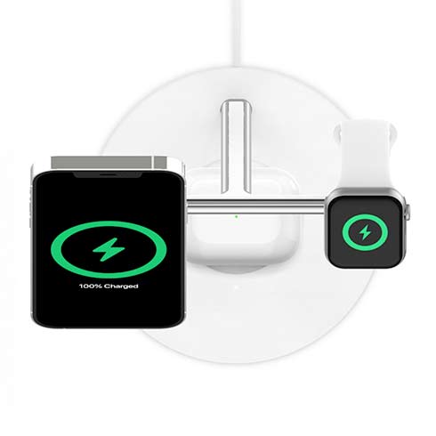Belkin Boost Charge Pro 3-in-1 Wireless Charger with Magsafe 15W - White *Vystavený*