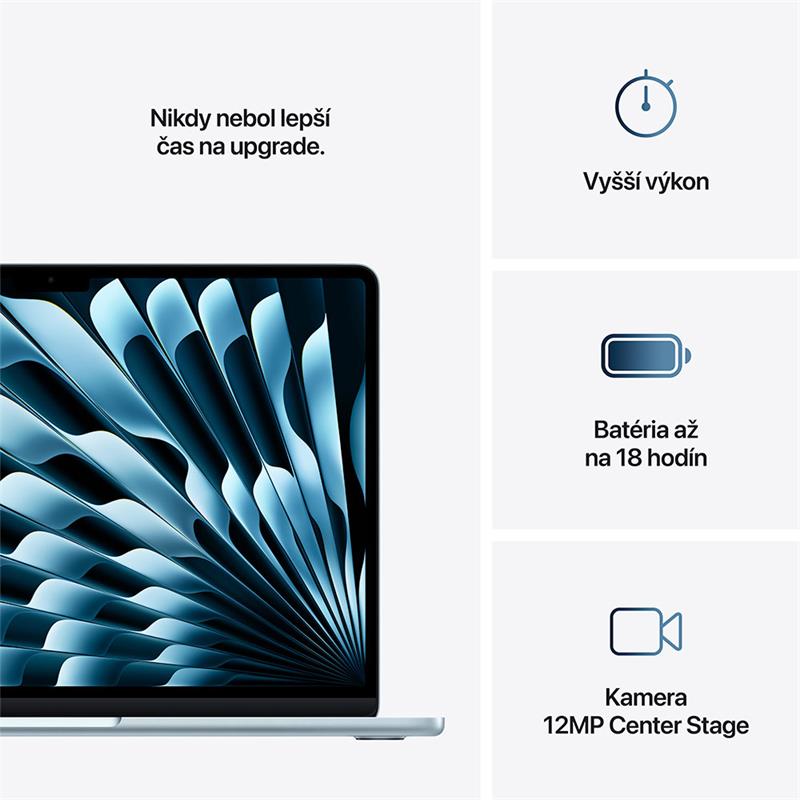 MacBook Air 13" Apple M4 10C CPU 8C GPU 16GB 256GB Nebeský modrý Hungarian
