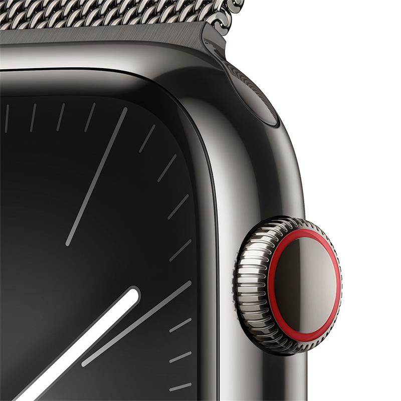 Apple Watch Series 9 GPS + Cellular 45mm puzdro s grafitovej nehrdzavejúcej ocele *Trieda C*