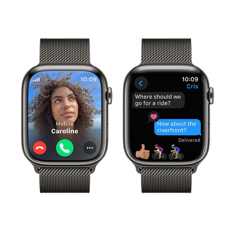 Apple Watch Series 9 GPS + Cellular 45mm puzdro s grafitovej nehrdzavejúcej ocele *Trieda C*