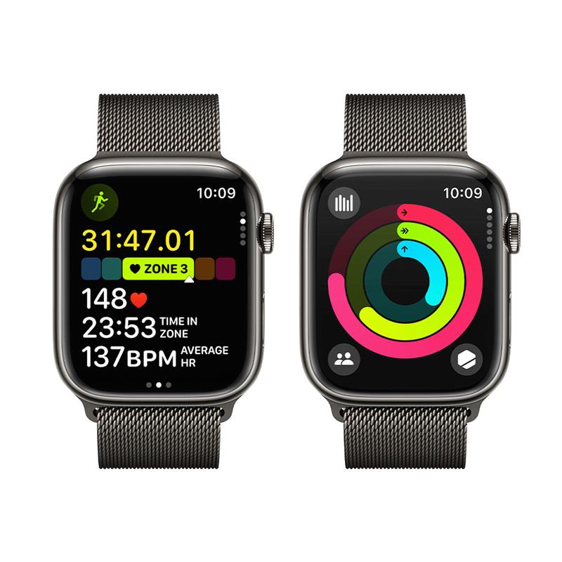 Apple Watch Series 9 GPS + Cellular 45mm puzdro s grafitovej nehrdzavejúcej ocele *Trieda C*