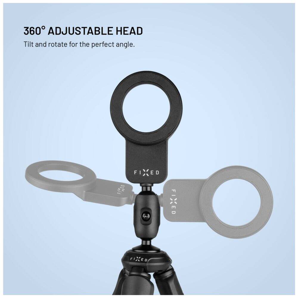 FIXED Creator Flexibilný statív s magnetickým držiakom na telefón, s podporou MagSafe, čierny