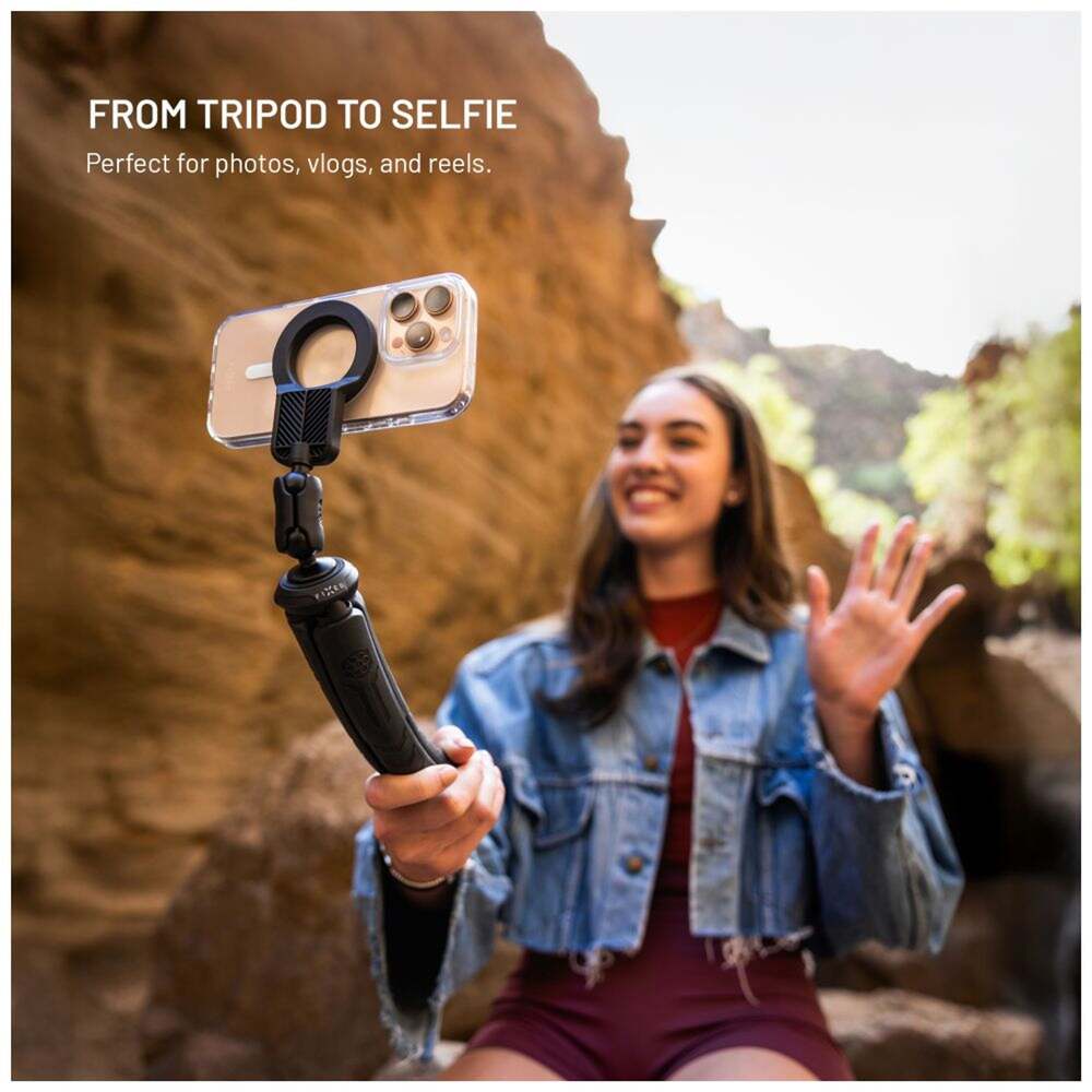 FIXED Creator Flexibilný statív s magnetickým držiakom na telefón, s podporou MagSafe, čierny