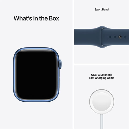 Apple Watch Series 7 GPS, 45mm púzdro z modrého hliníka *Trieda B*