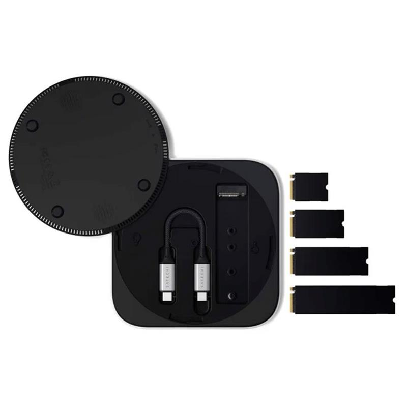 Satechi USB4 Slim NVMe SSD Enclosure - Silver Aluminium