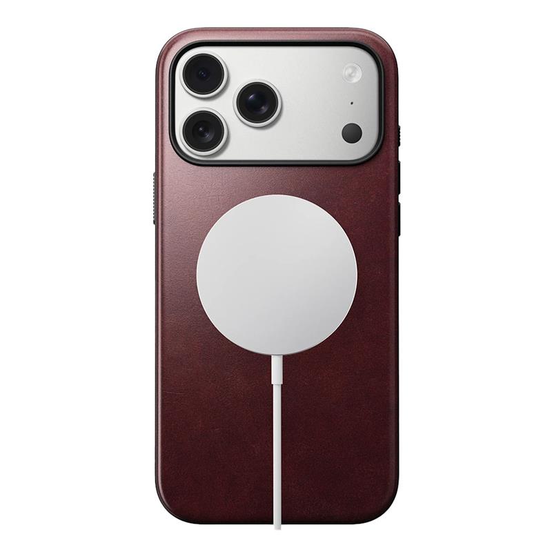 Nomad kryt Modern Leather Case MagSafe Horween pre iPhone 17 Pro Max - Burgundy Chromexcel