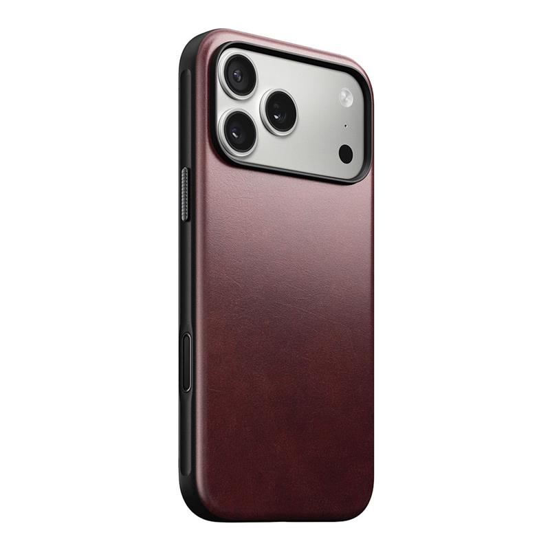 Nomad kryt Modern Leather Case MagSafe Horween pre iPhone 17 Pro Max - Burgundy Chromexcel