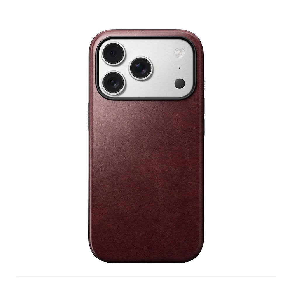 Nomad kryt Modern Leather Case MagSafe Horween pre iPhone 17 Pro - Burgundy Chromexcel