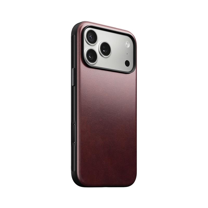 Nomad kryt Modern Leather Case MagSafe Horween pre iPhone 17 Pro - Burgundy Chromexcel