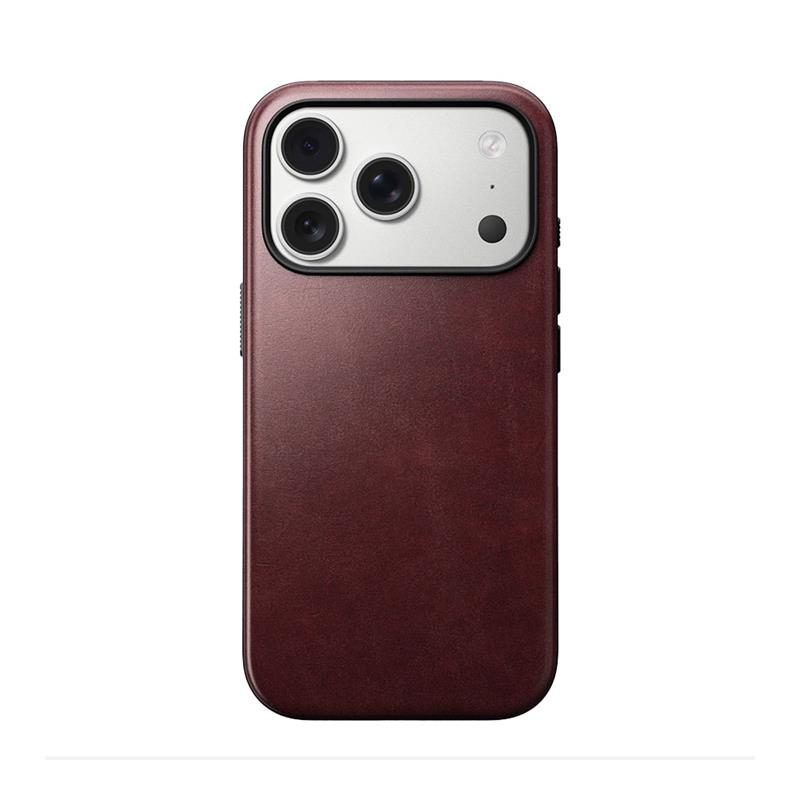 Nomad kryt Modern Leather Case MagSafe Horween pre iPhone 17 Pro - Burgundy Chromexcel