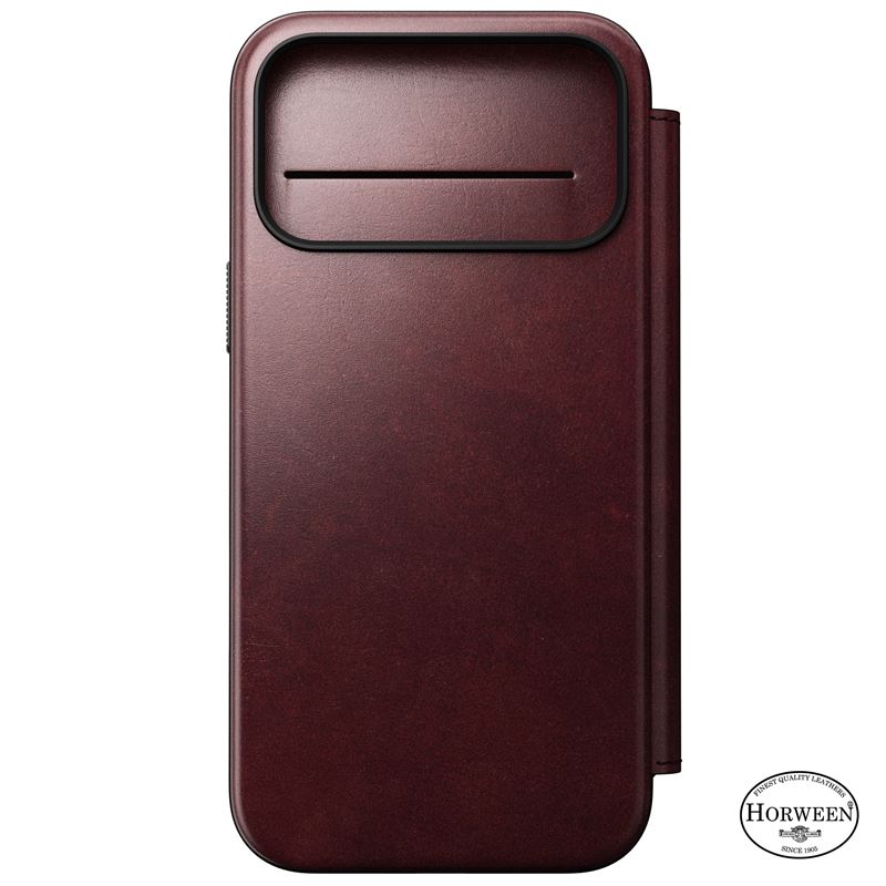 Nomad puzdro Modern Leather Folio Magsafe Horween pre iPhone 17 Pro Max - Burgundy Chromexcel