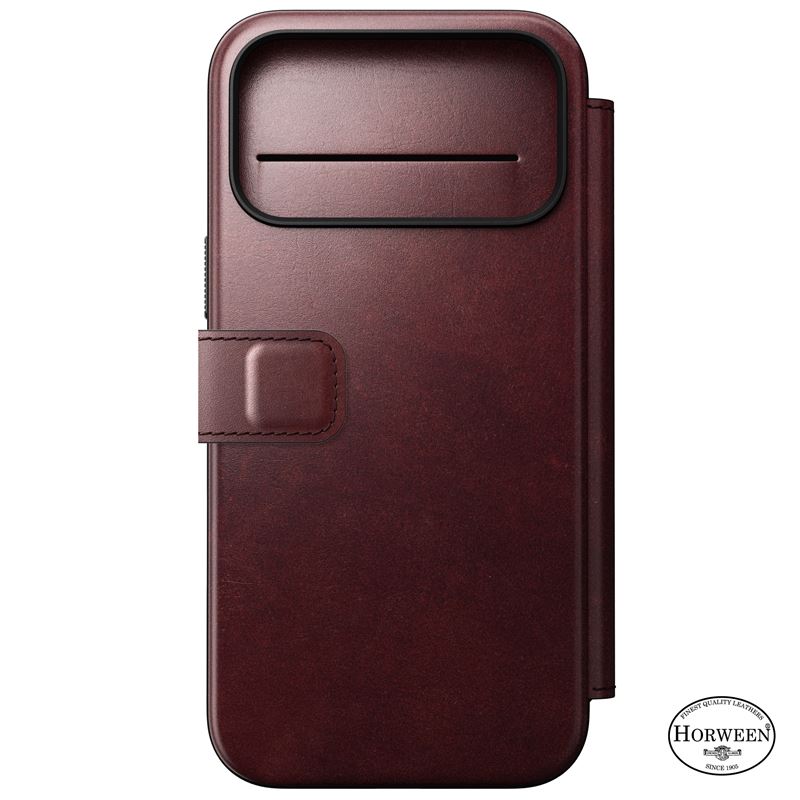 Nomad puzdro Modern Leather Folio Magsafe Horween pre iPhone 17 Pro Max - Burgundy Chromexcel