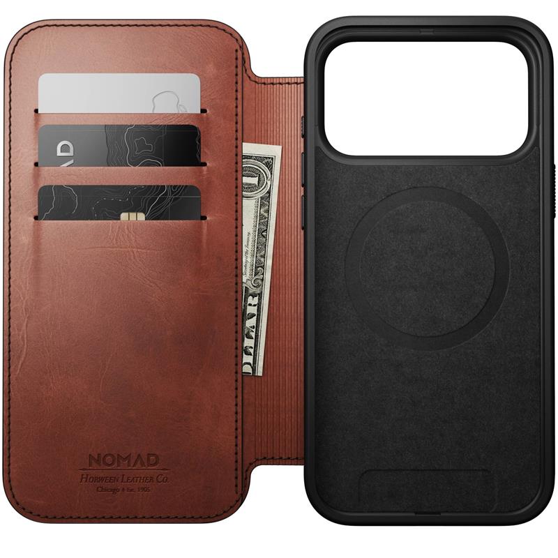 Nomad puzdro Modern Leather Folio Magsafe Horween pre iPhone 17 Pro Max - Olde Dublin