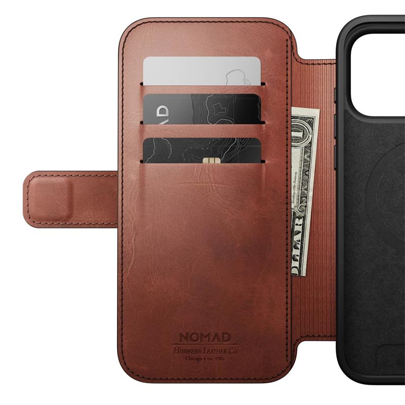Nomad puzdro Modern Leather Folio Magsafe Horween pre iPhone 17 Pro Max - Olde Dublin