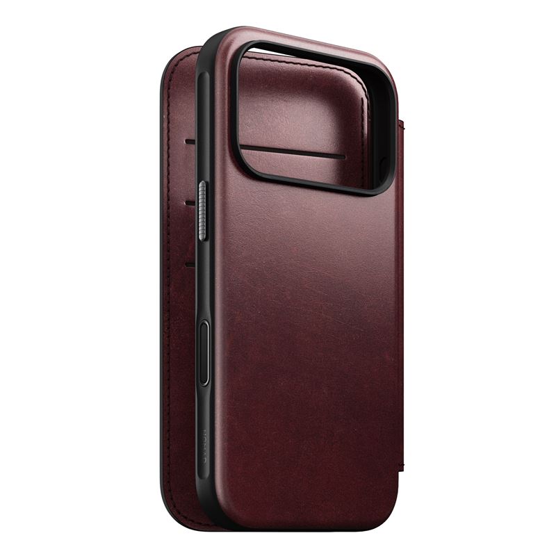Nomad puzdro Modern Leather Folio Magsafe Horween pre iPhone 17 Pro - Burgundy Chromexcel